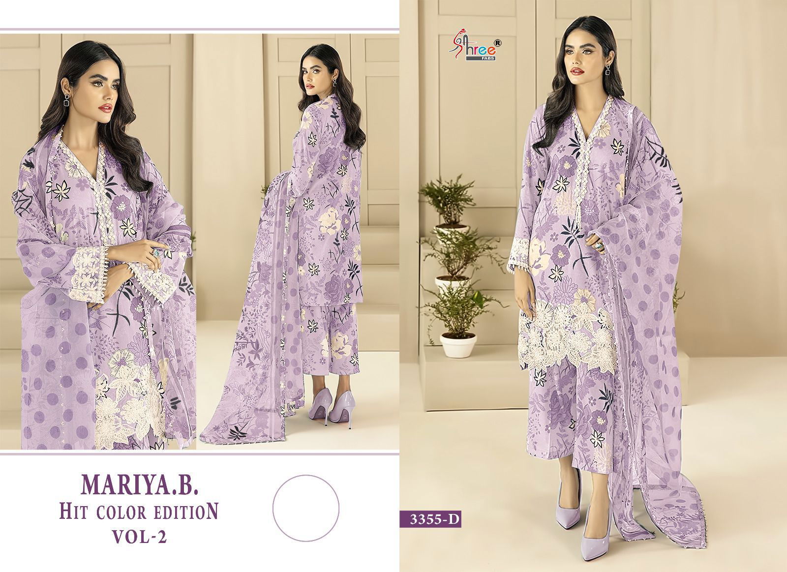 Shree Maria B Hit Color Edition Vol 2 Cotton Pakistani Suits Catalog
